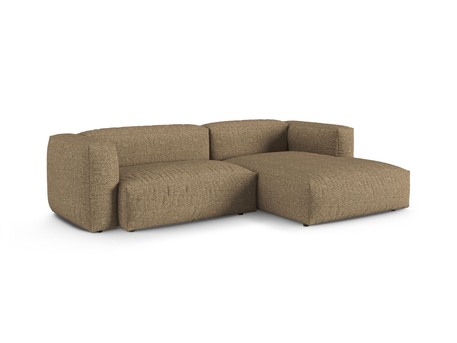 Boucle Modular Right Corner Sofa XL, "Martina", 2 Seats, 280x176x75