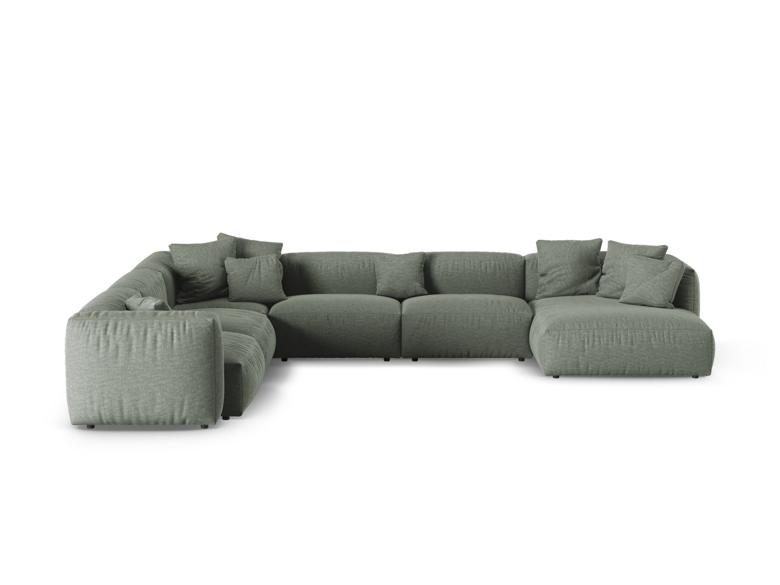 Modular Left Corner Sofa XL, "Martina", 6 Seats, 420x330x75