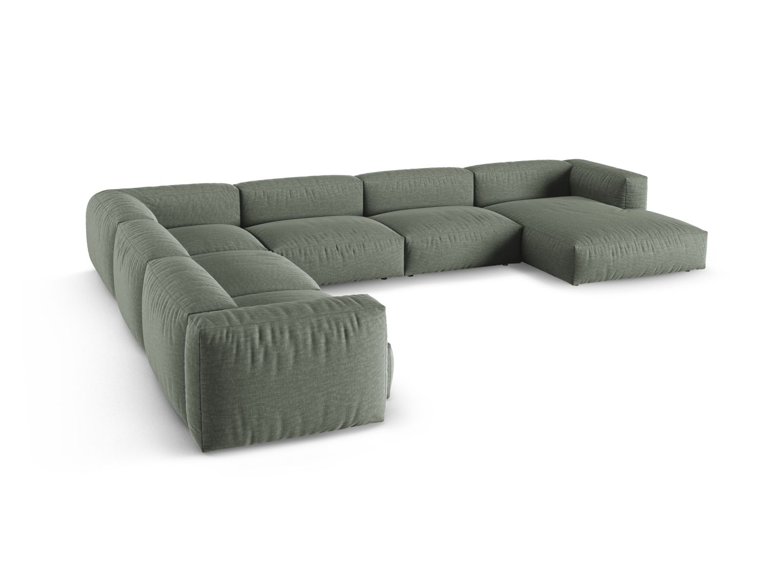 Modular Left Corner Sofa XL, "Martina", 6 Seats, 420x330x75