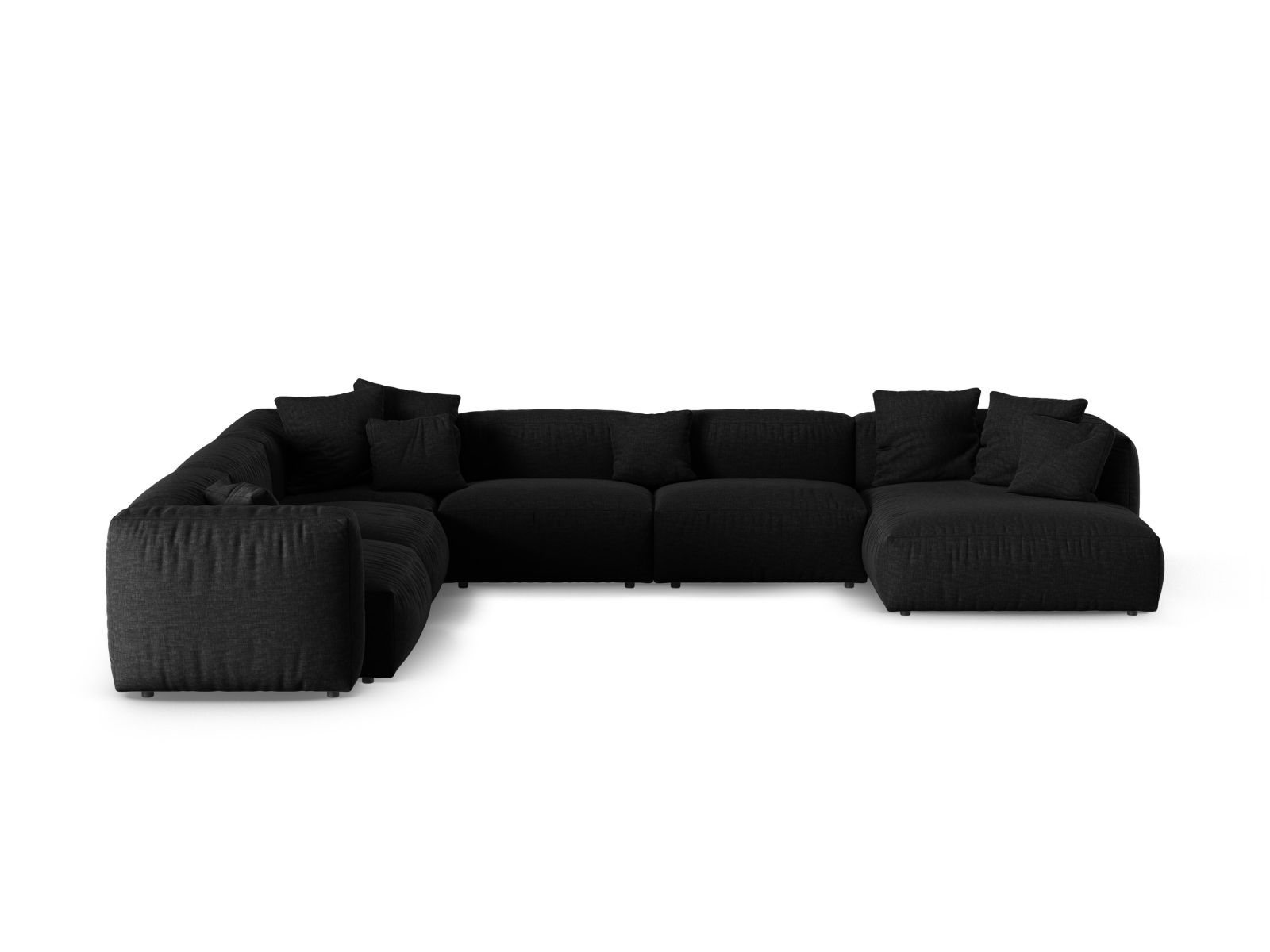 Modular Left Corner Sofa XL, "Martina", 6 Seats, 420x330x75