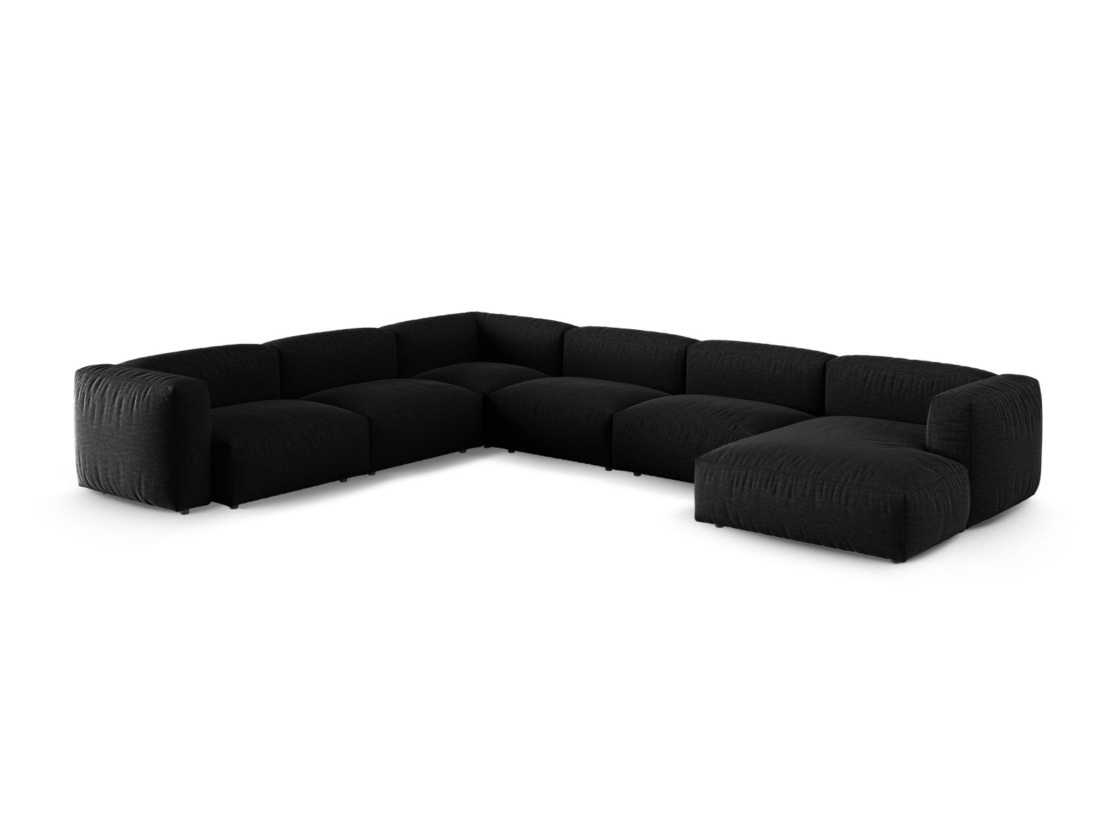Modular Left Corner Sofa XL, "Martina", 6 Seats, 420x330x75