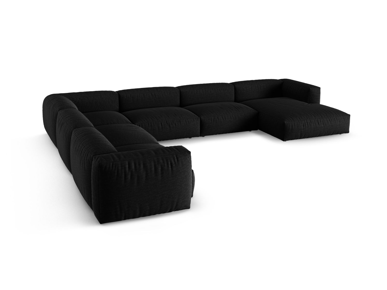 Modular Left Corner Sofa XL, "Martina", 6 Seats, 420x330x75