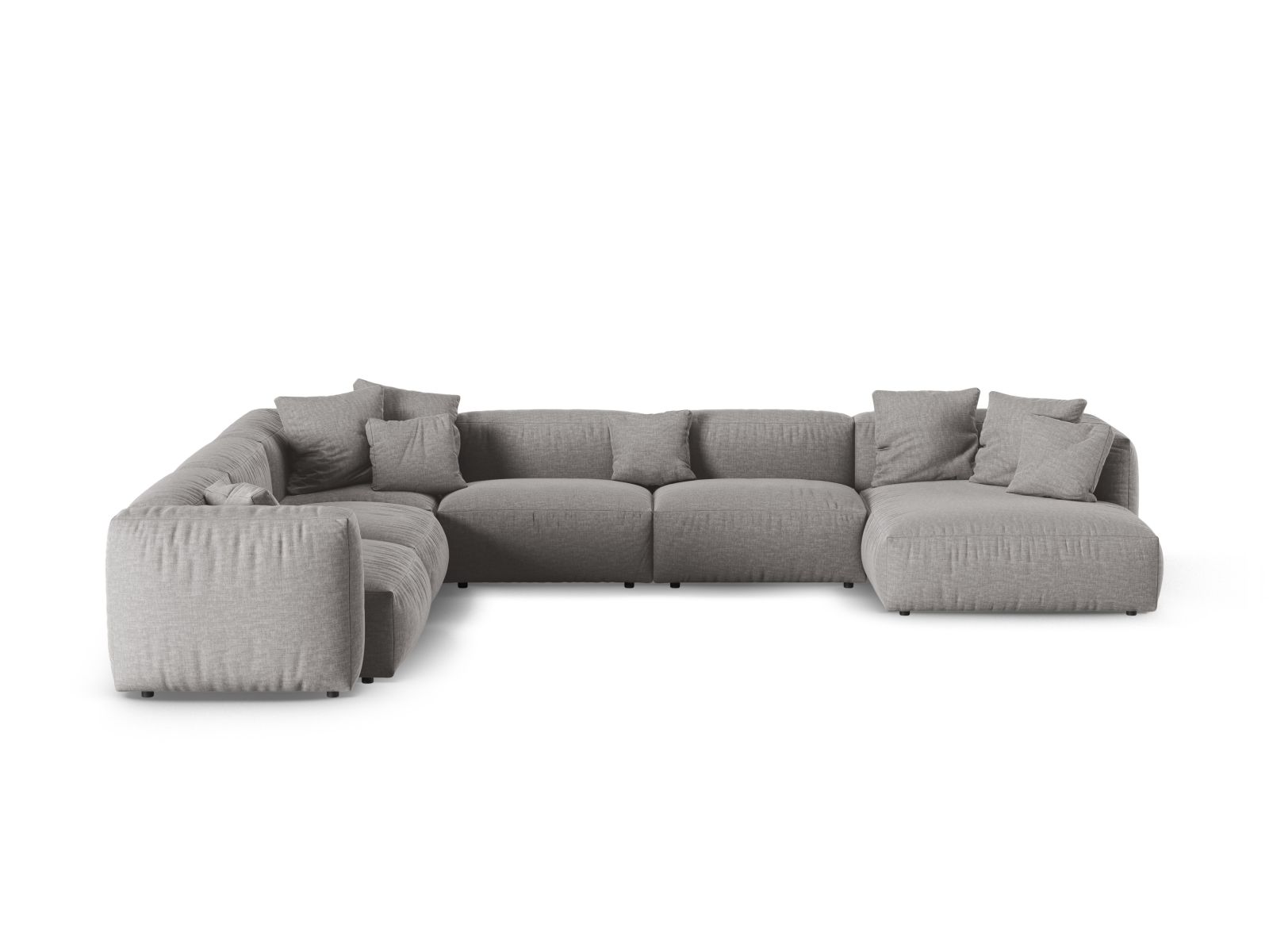 Modular Left Corner Sofa XL, "Martina", 6 Seats, 420x330x75