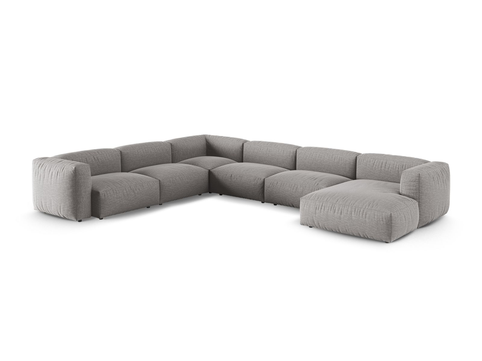 Modular Left Corner Sofa XL, "Martina", 6 Seats, 420x330x75