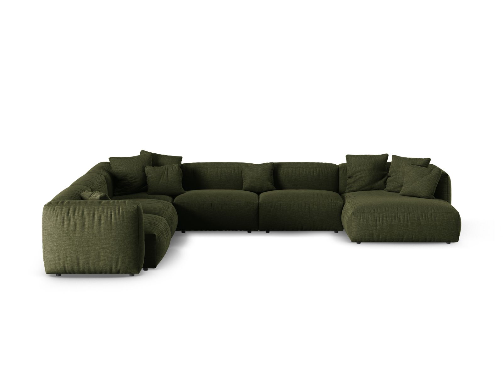 Modular Left Corner Sofa XL, "Martina", 6 Seats, 420x330x75