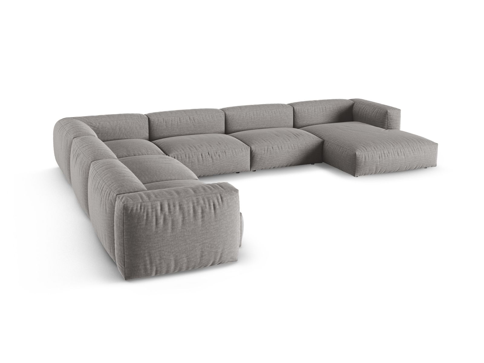 Modular Left Corner Sofa XL, "Martina", 6 Seats, 420x330x75