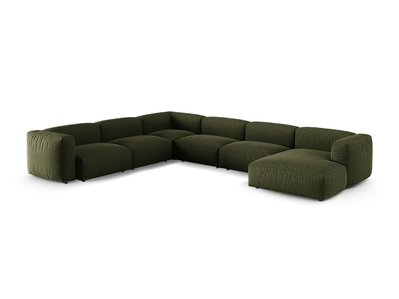 Modular Left Corner Sofa XL, "Martina", 6 Seats, 420x330x75