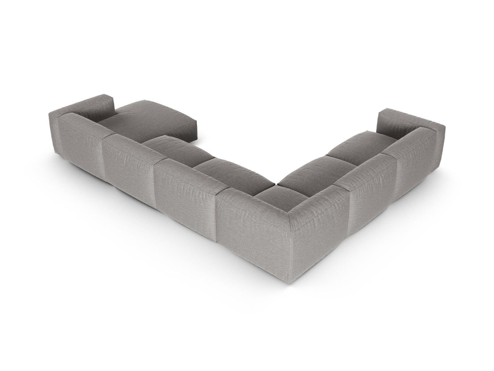 Modular Left Corner Sofa XL, "Martina", 6 Seats, 420x330x75