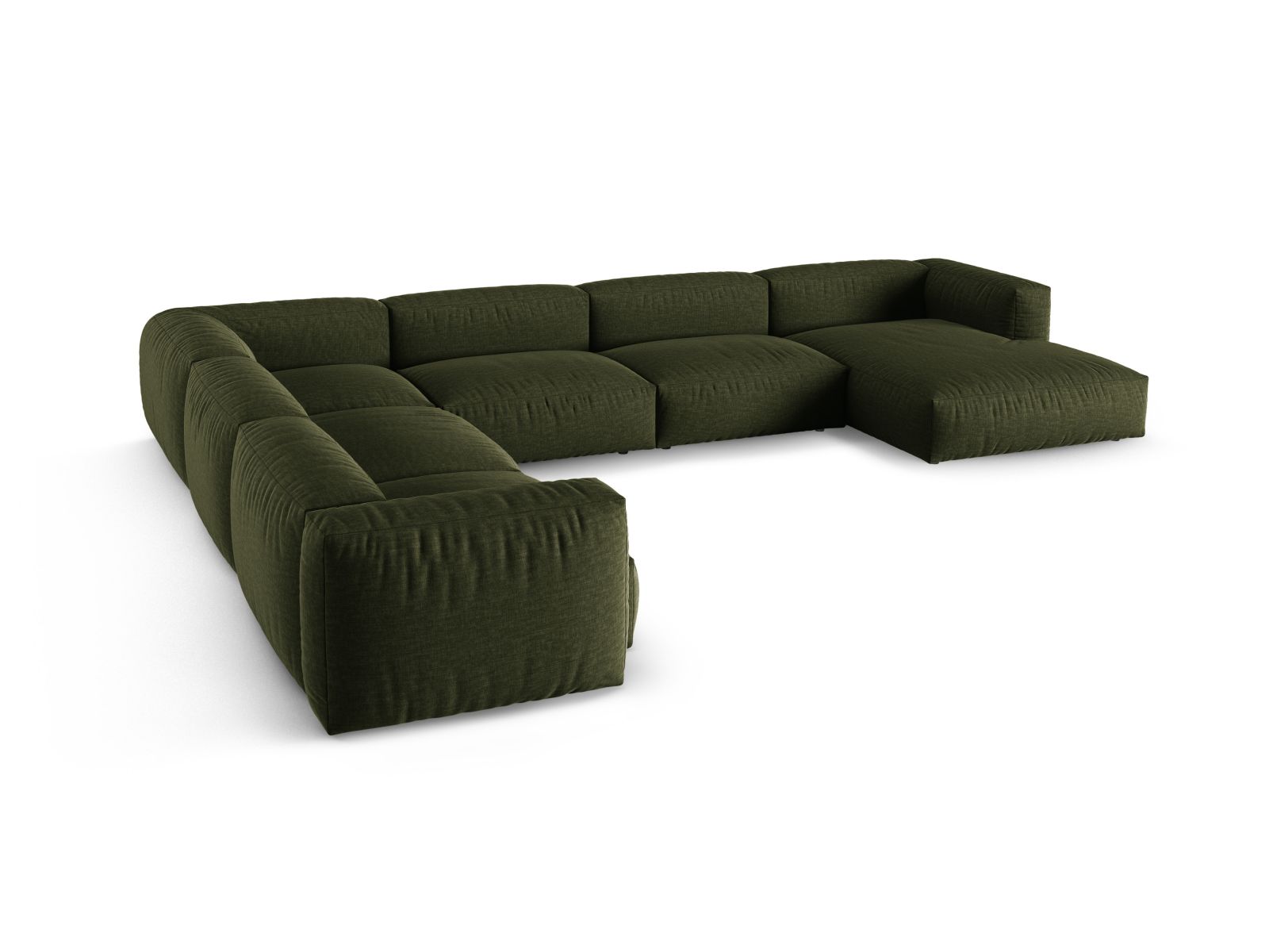Modular Left Corner Sofa XL, "Martina", 6 Seats, 420x330x75