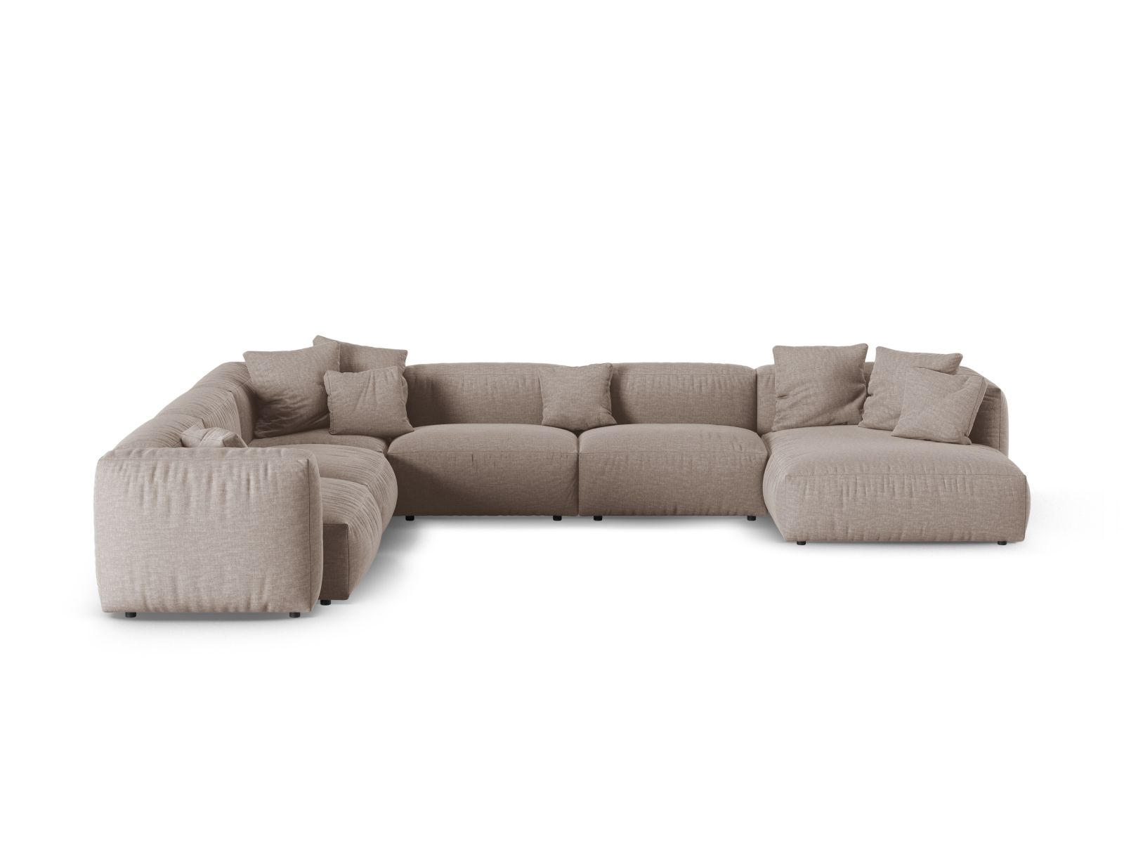 Modular Left Corner Sofa XL, "Martina", 6 Seats, 420x330x75