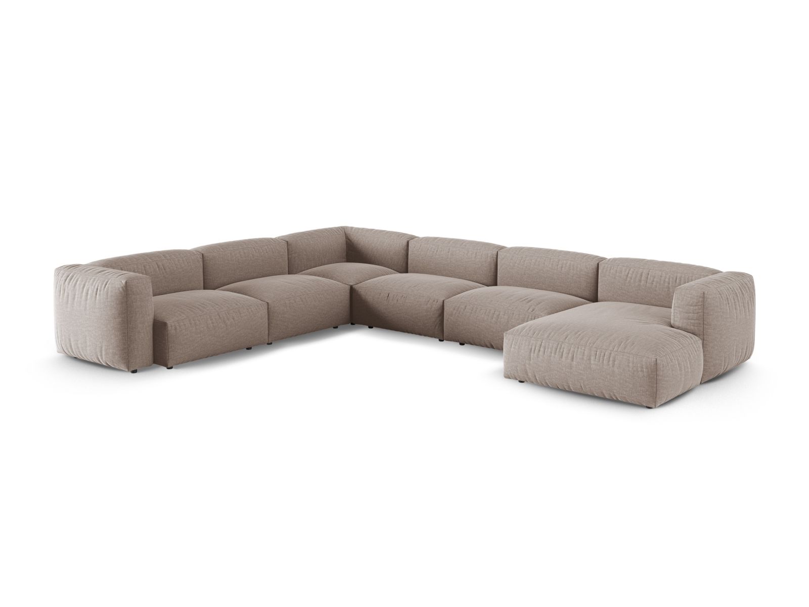 Modular Left Corner Sofa XL, "Martina", 6 Seats, 420x330x75