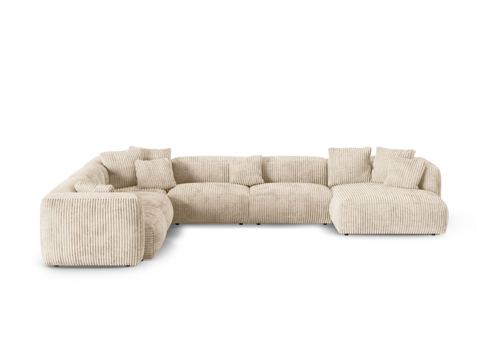 Modular Left Corner Sofa XL, "Martina", 6 Seats, 420x330x75
