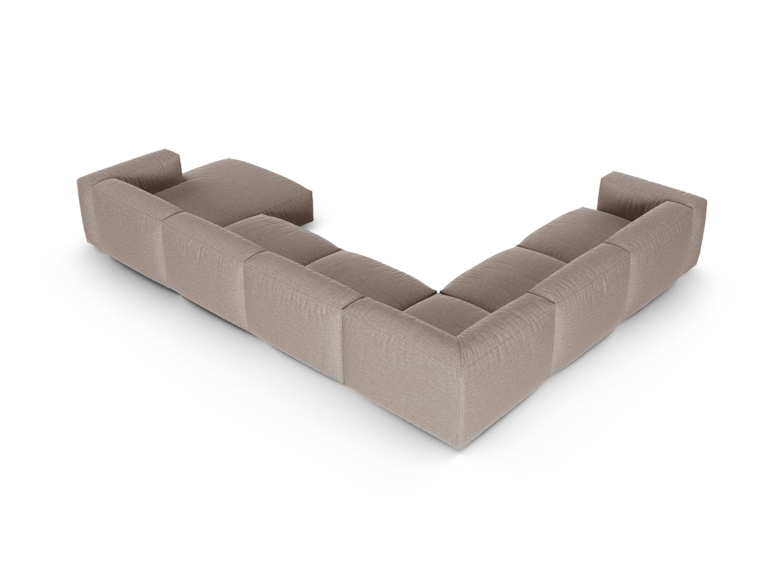 Modular Left Corner Sofa XL, "Martina", 6 Seats, 420x330x75