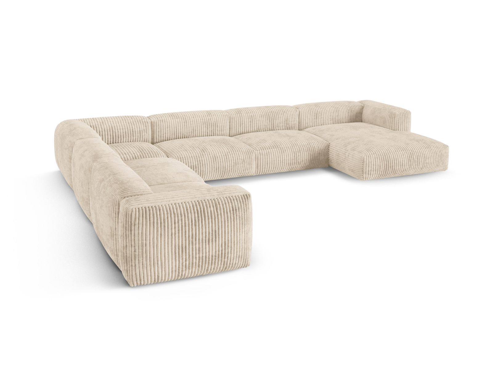 Modular Left Corner Sofa XL, "Martina", 6 Seats, 420x330x75