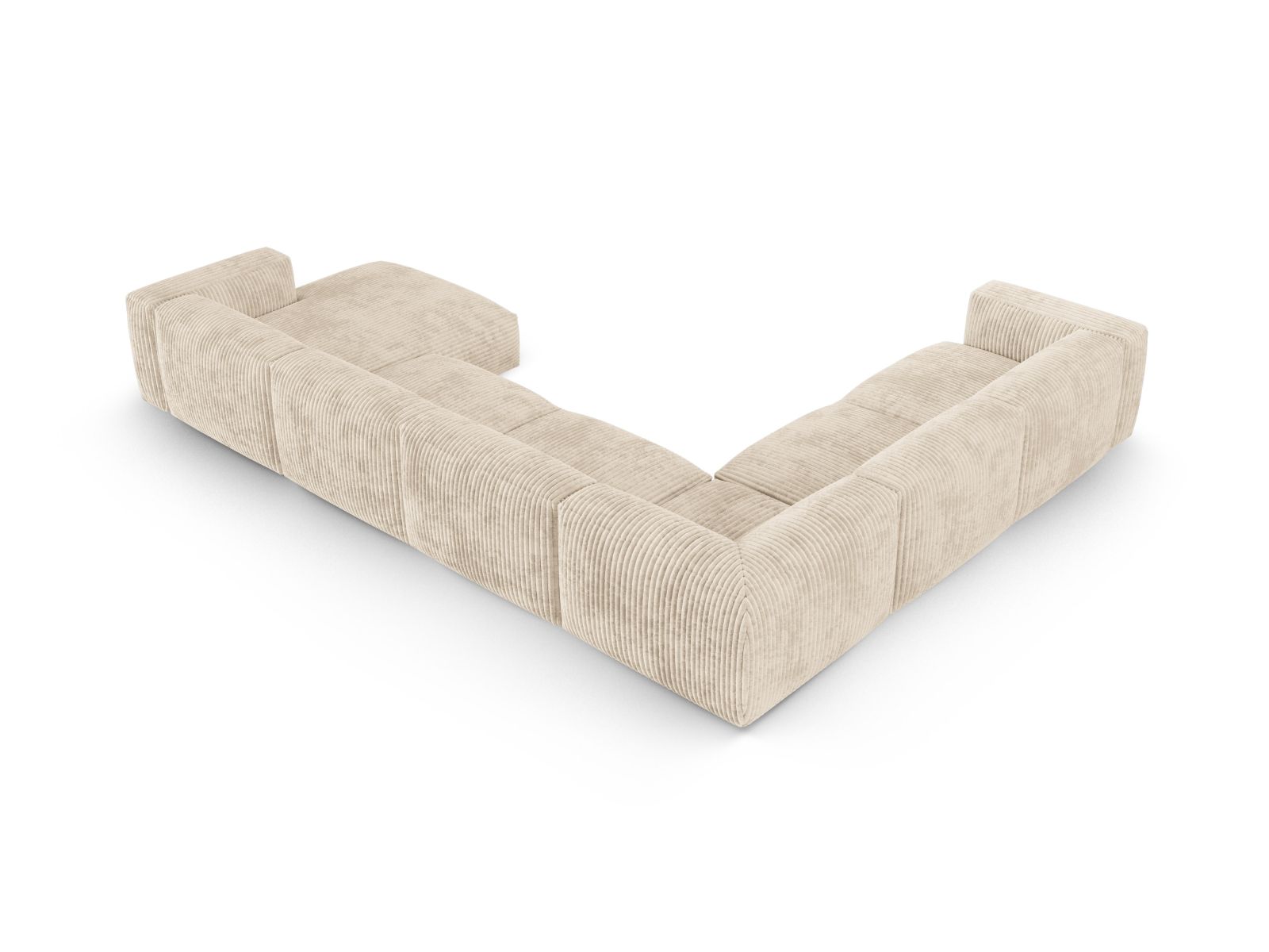 Modular Left Corner Sofa XL, "Martina", 6 Seats, 420x330x75