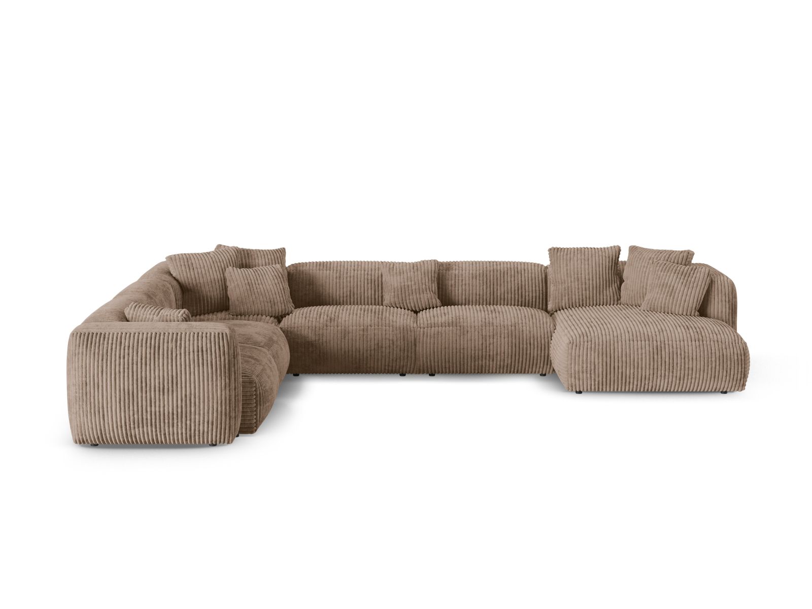 Modular Left Corner Sofa XL, "Martina", 6 Seats, 420x330x75