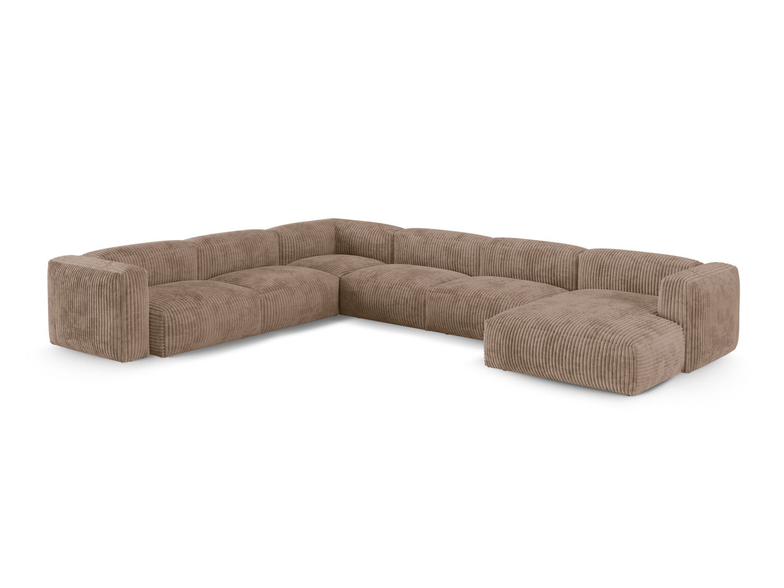 Modular Left Corner Sofa XL, "Martina", 6 Seats, 420x330x75