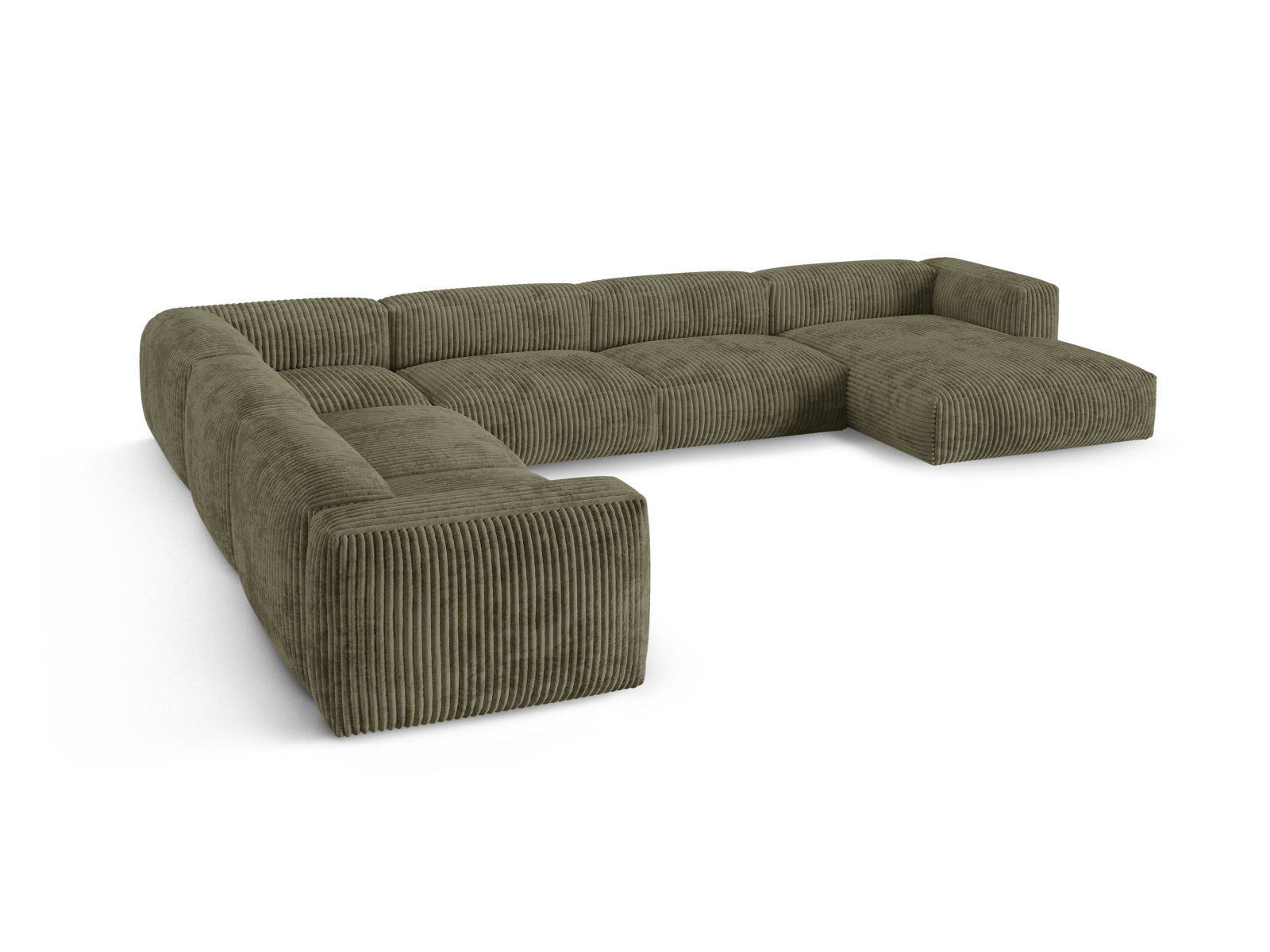 Modular Left Corner Sofa XL, "Martina", 6 Seats, 420x330x75