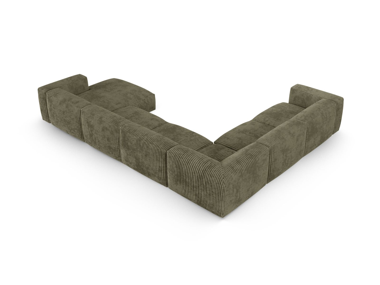 Modular Left Corner Sofa XL, "Martina", 6 Seats, 420x330x75