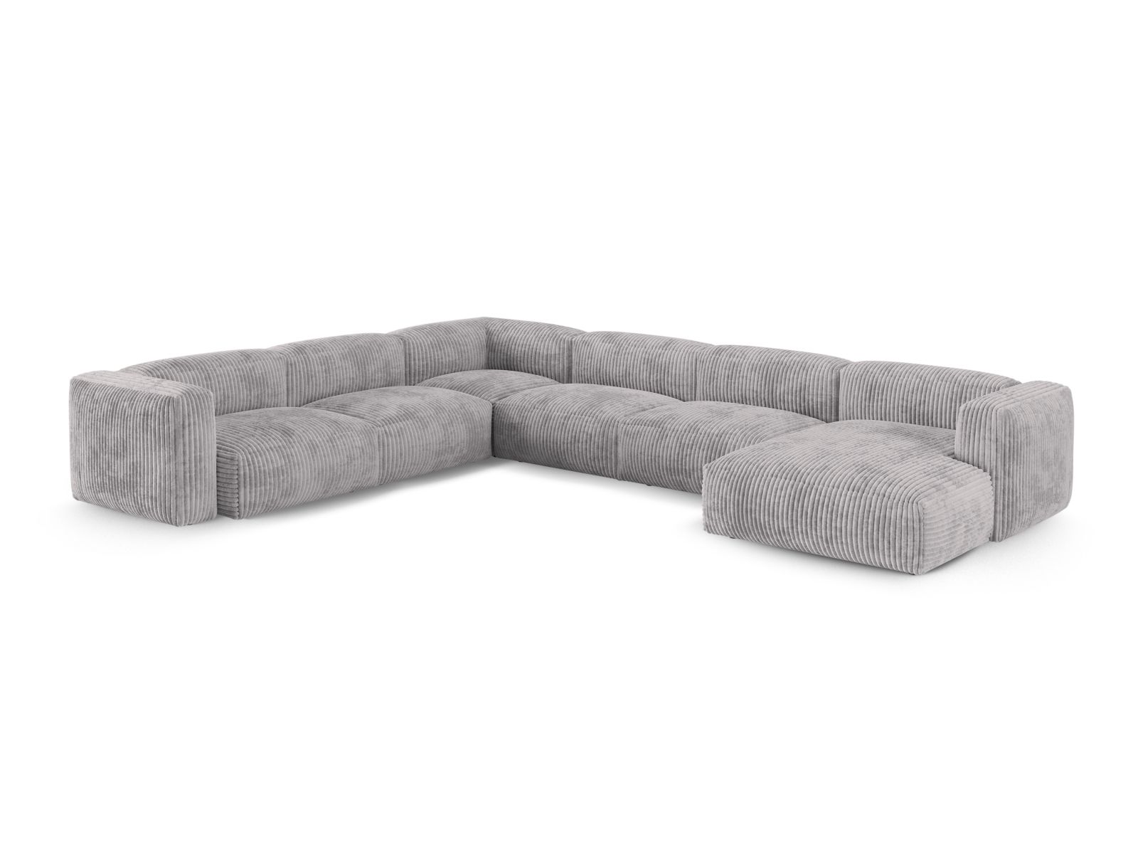 Modular Left Corner Sofa XL, "Martina", 6 Seats, 420x330x75