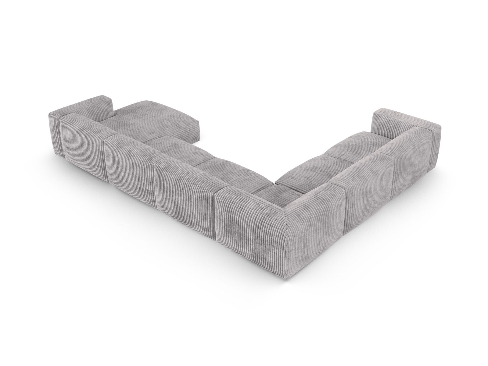 Modular Left Corner Sofa XL, "Martina", 6 Seats, 420x330x75