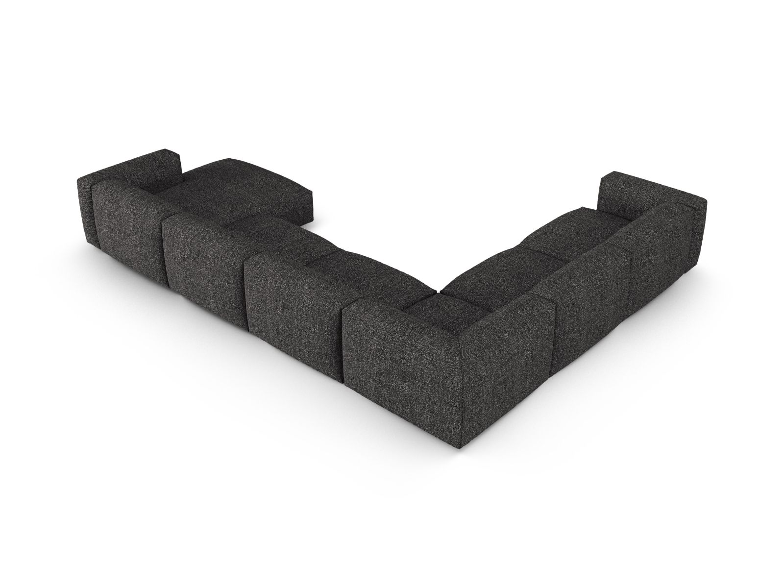 Boucle Modular Left Corner Sofa XL, "Martina", 6 Seats, 420x330x75