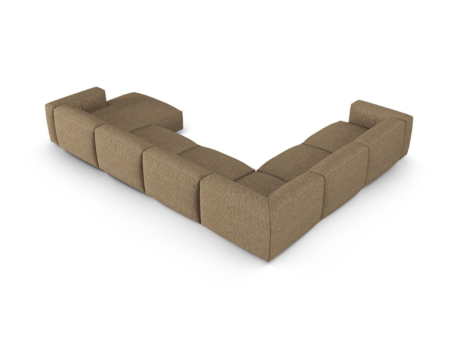 Boucle Modular Left Corner Sofa XL, "Martina", 6 Seats, 420x330x75