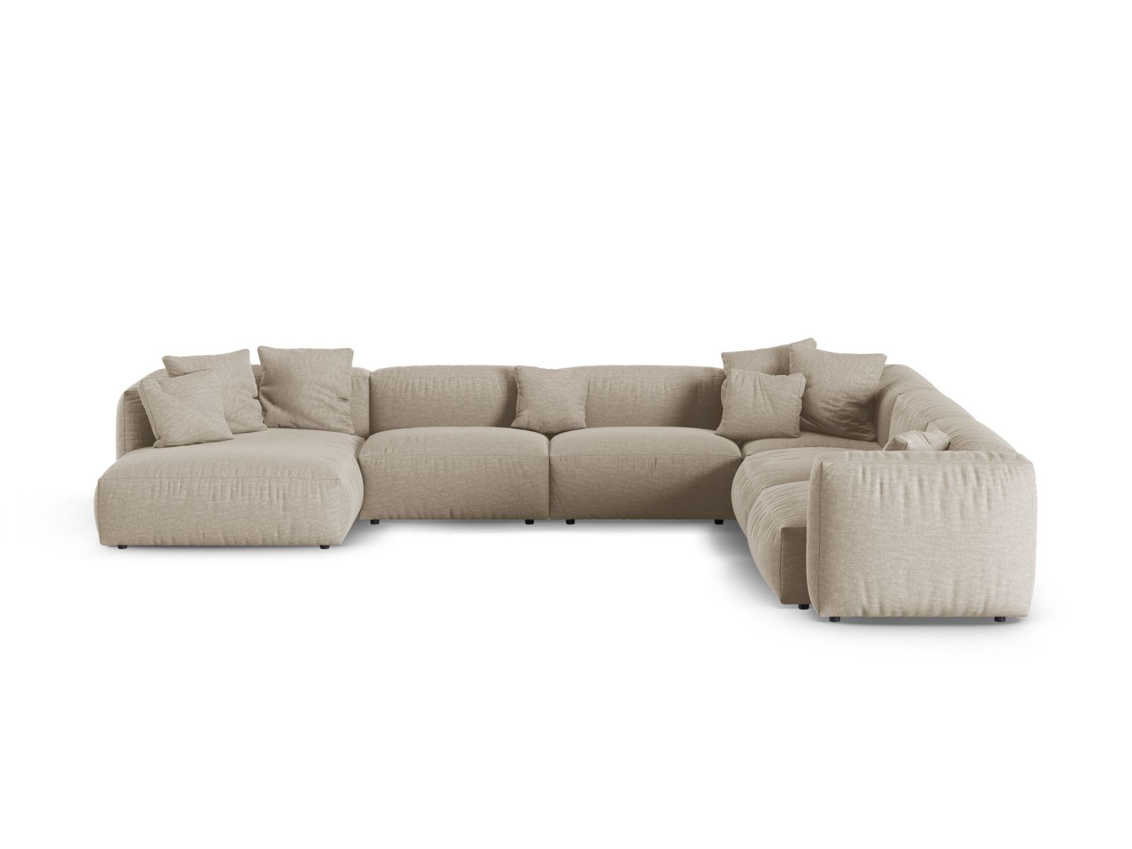 Modular Right Corner Sofa XL, "Martina", 6 Seats, 420x330x75