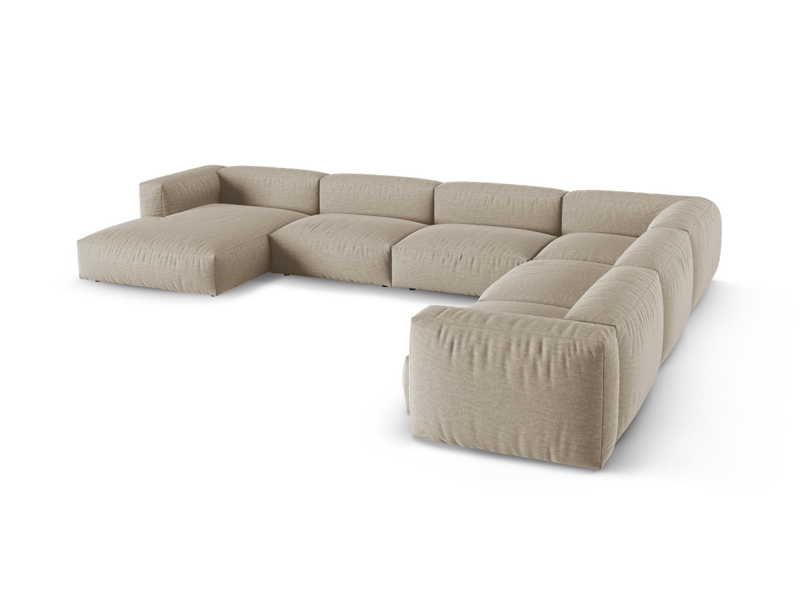 Modular Right Corner Sofa XL, "Martina", 6 Seats, 420x330x75