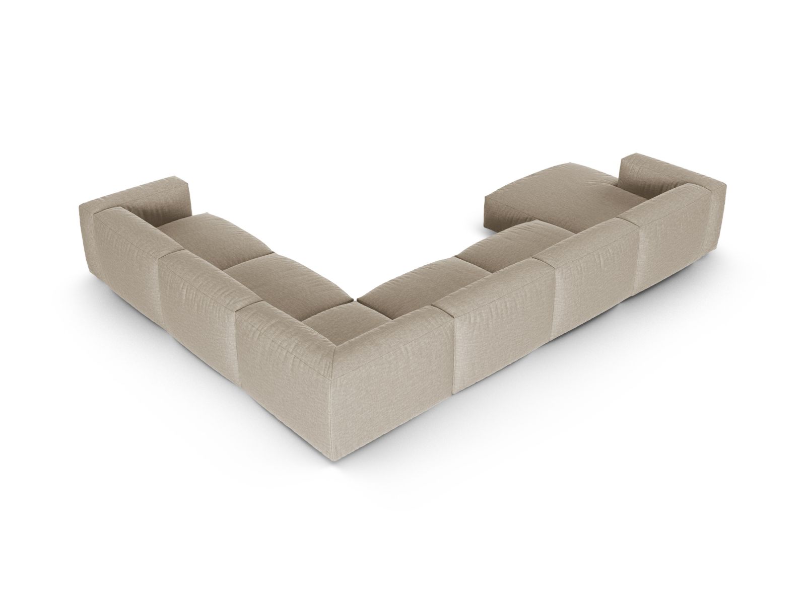 Modular Right Corner Sofa XL, "Martina", 6 Seats, 420x330x75