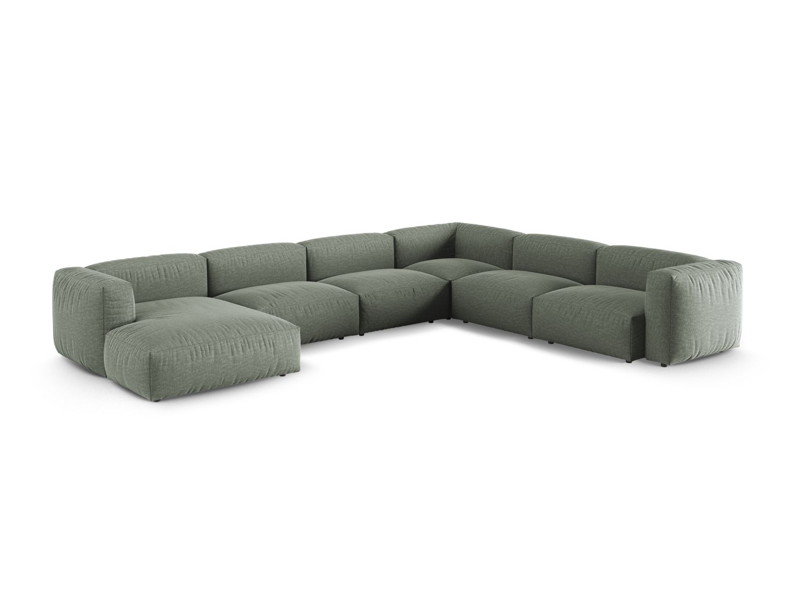 Modular Right Corner Sofa XL, "Martina", 6 Seats, 420x330x75