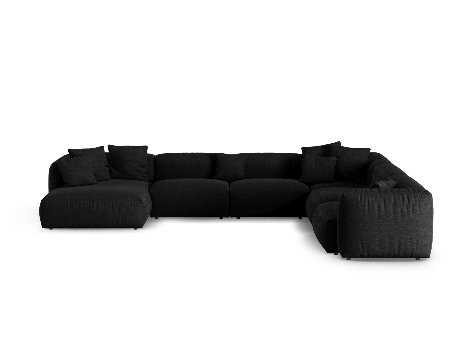 Modular Right Corner Sofa XL, "Martina", 6 Seats, 420x330x75