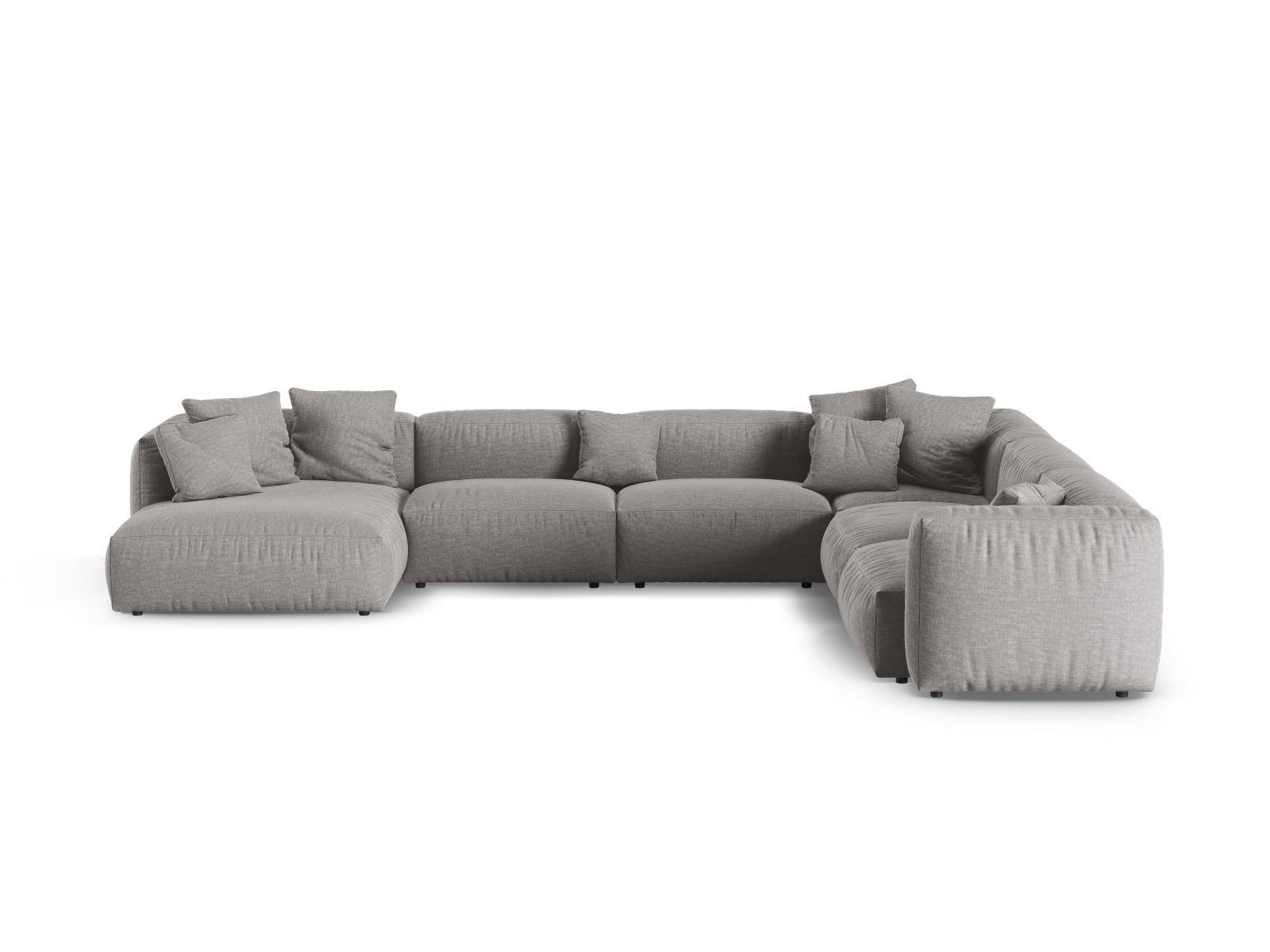 Modular Right Corner Sofa XL, "Martina", 6 Seats, 420x330x75
