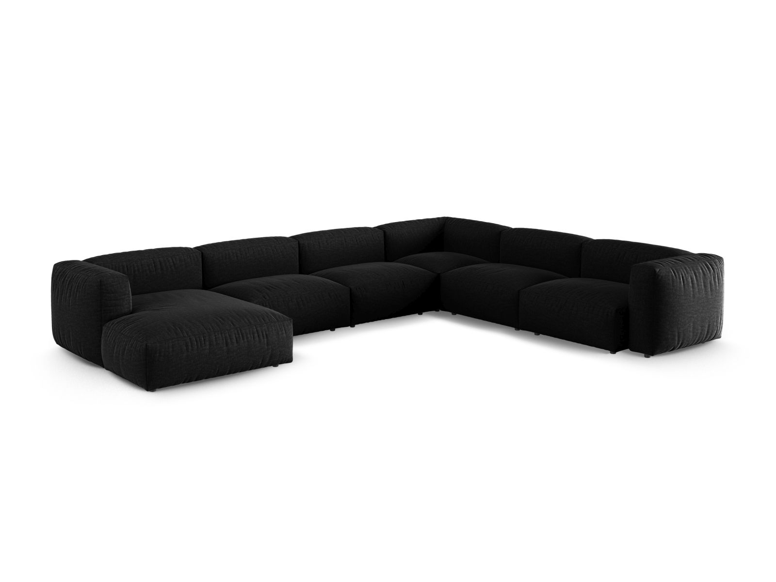 Modular Right Corner Sofa XL, "Martina", 6 Seats, 420x330x75