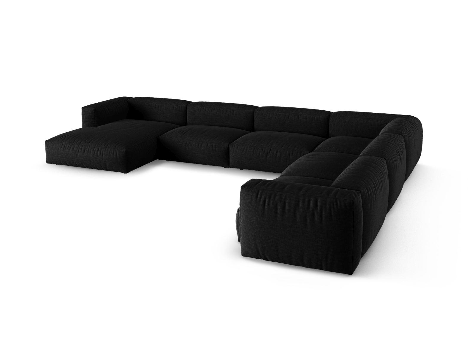 Modular Right Corner Sofa XL, "Martina", 6 Seats, 420x330x75