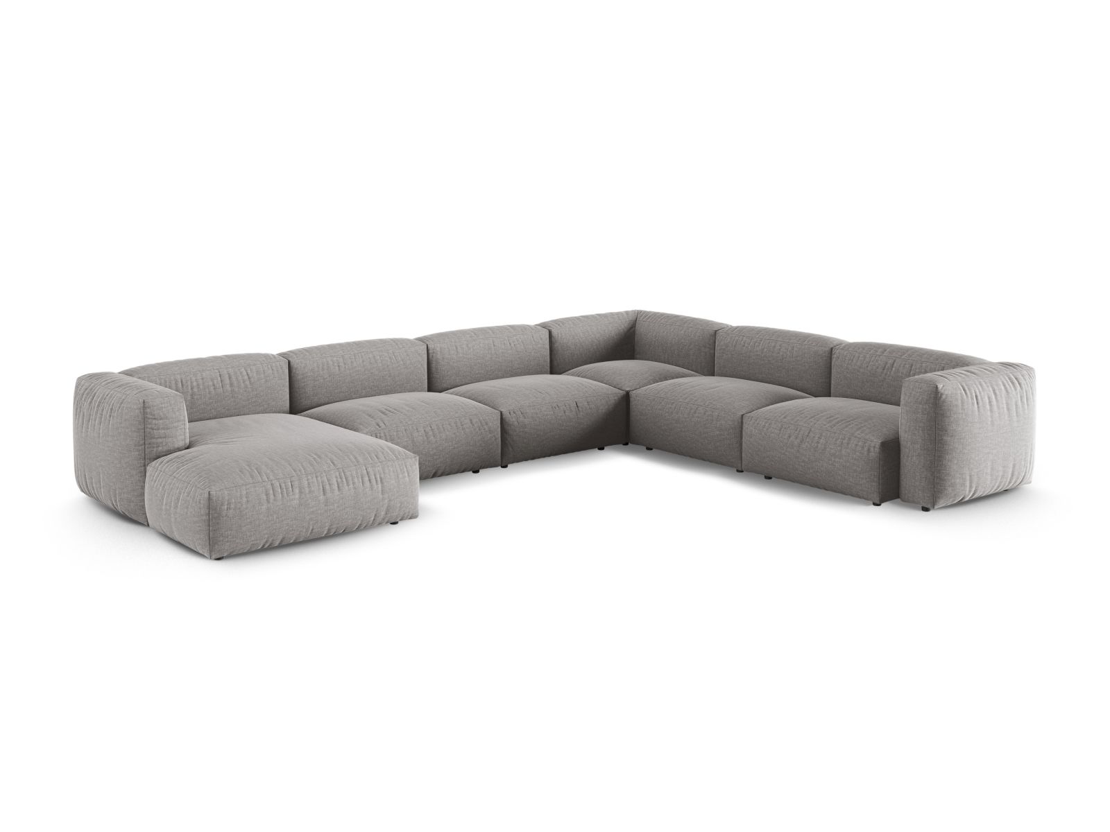 Modular Right Corner Sofa XL, "Martina", 6 Seats, 420x330x75