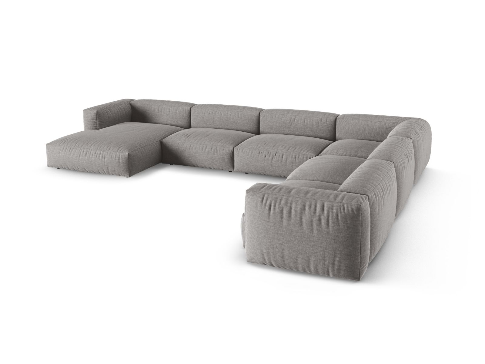 Modular Right Corner Sofa XL, "Martina", 6 Seats, 420x330x75
