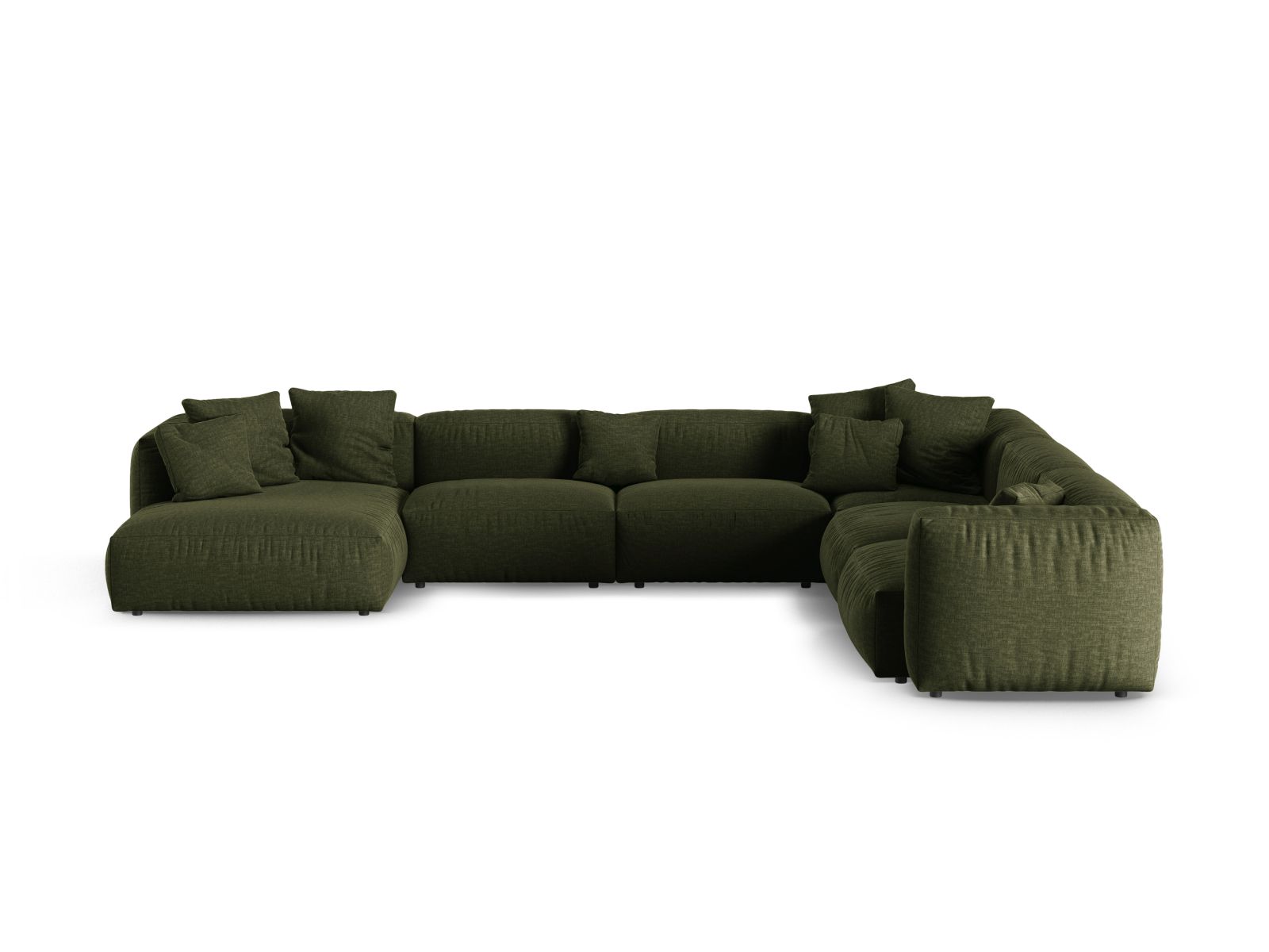 Modular Right Corner Sofa XL, "Martina", 6 Seats, 420x330x75