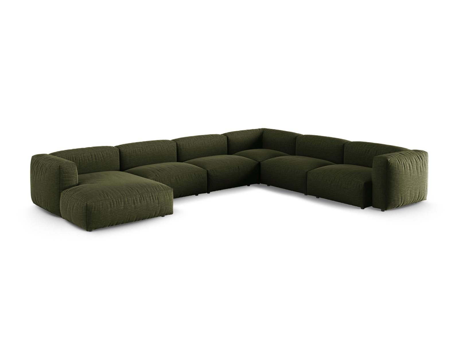 Modular Right Corner Sofa XL, "Martina", 6 Seats, 420x330x75