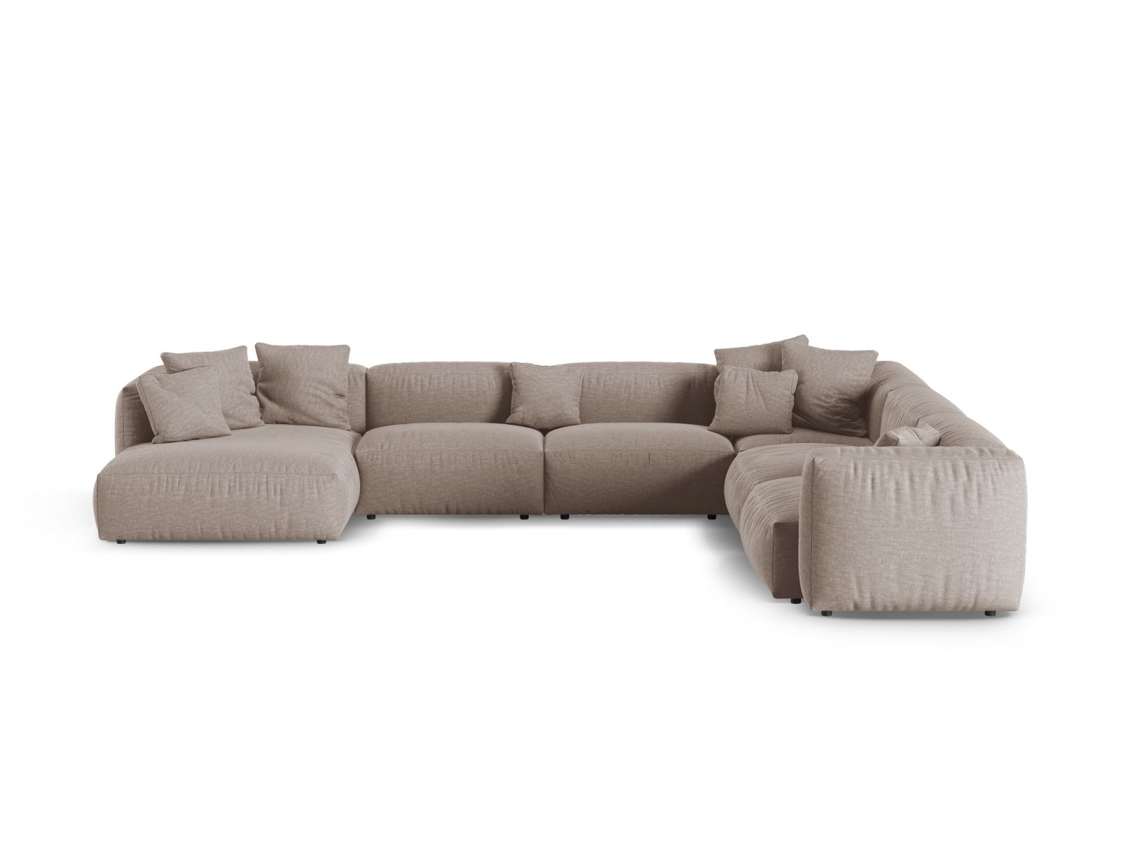 Modular Right Corner Sofa XL, "Martina", 6 Seats, 420x330x75