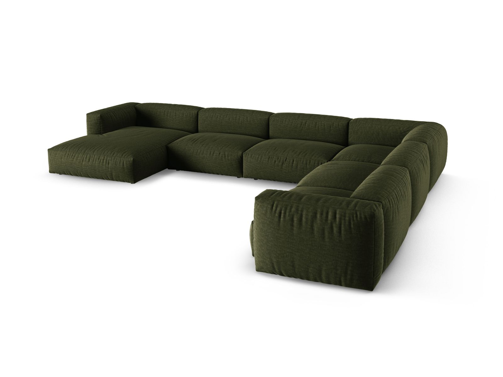 Modular Right Corner Sofa XL, "Martina", 6 Seats, 420x330x75