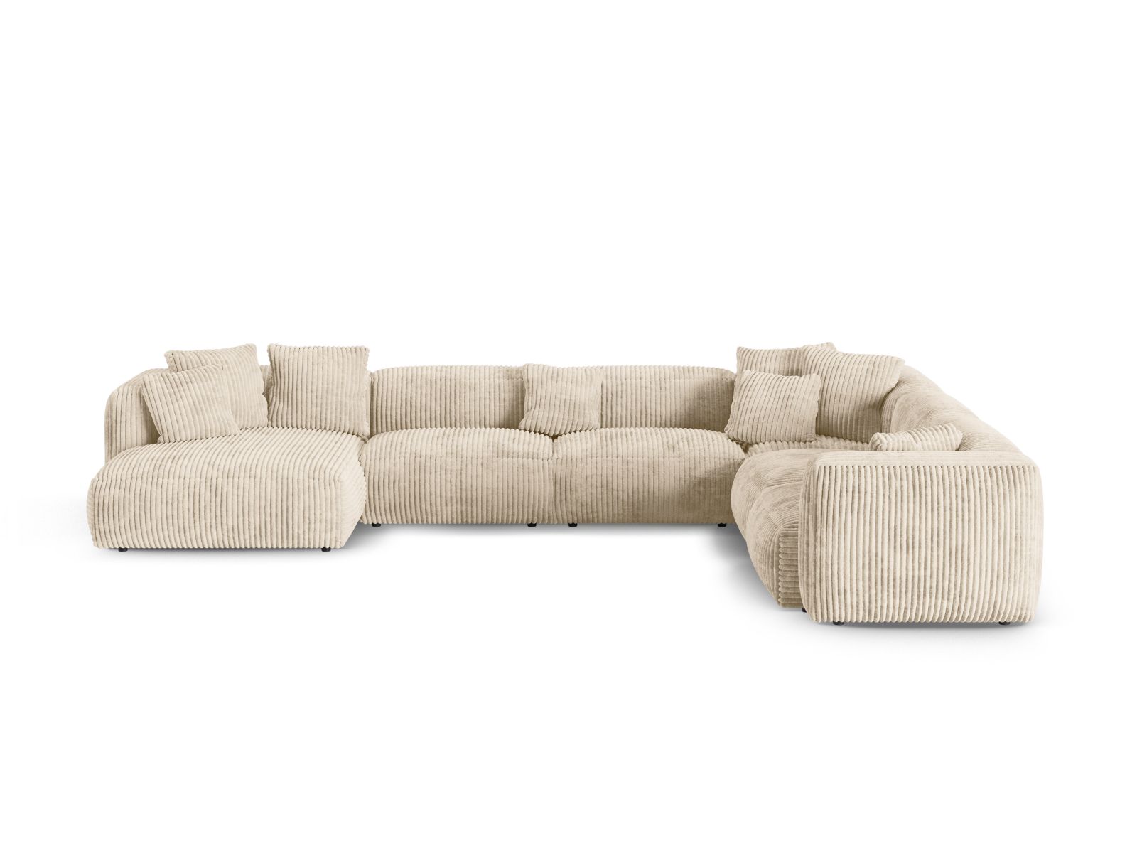 Modular Right Corner Sofa XL, "Martina", 6 Seats, 420x330x75