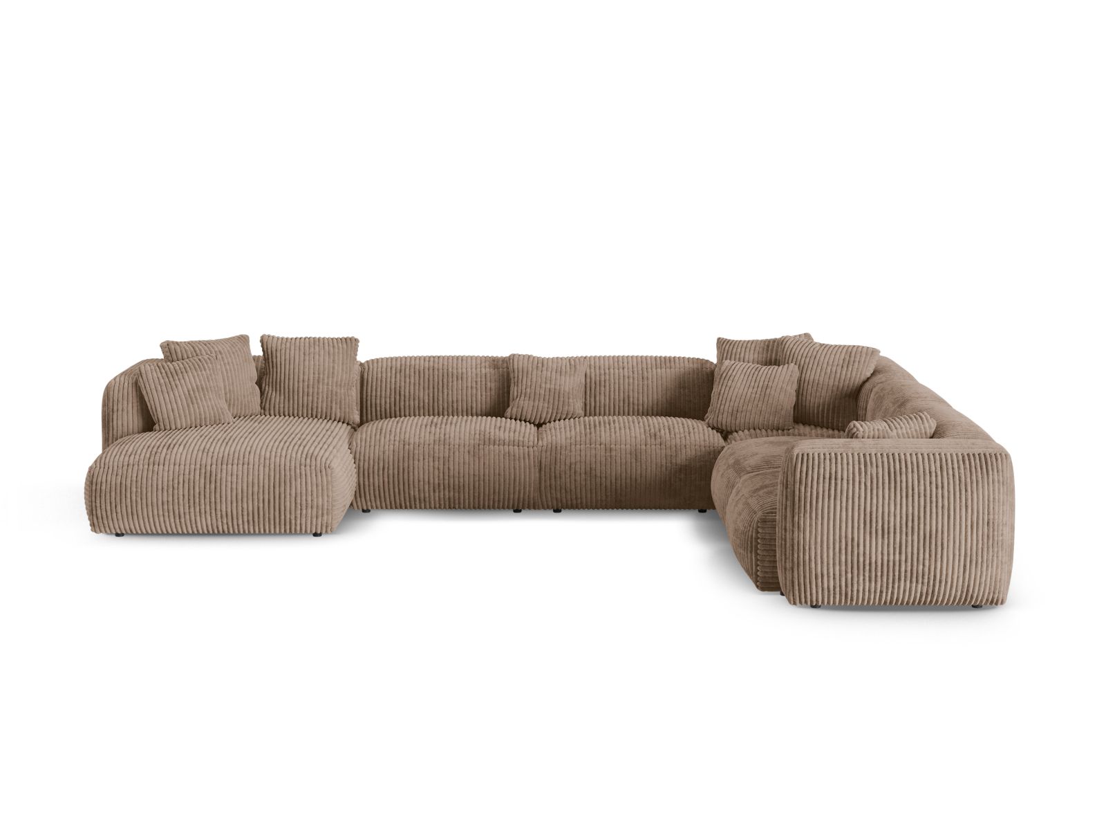 Modular Right Corner Sofa XL, "Martina", 6 Seats, 420x330x75
