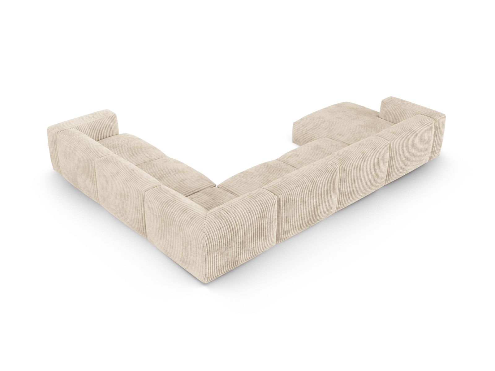 Modular Right Corner Sofa XL, "Martina", 6 Seats, 420x330x75