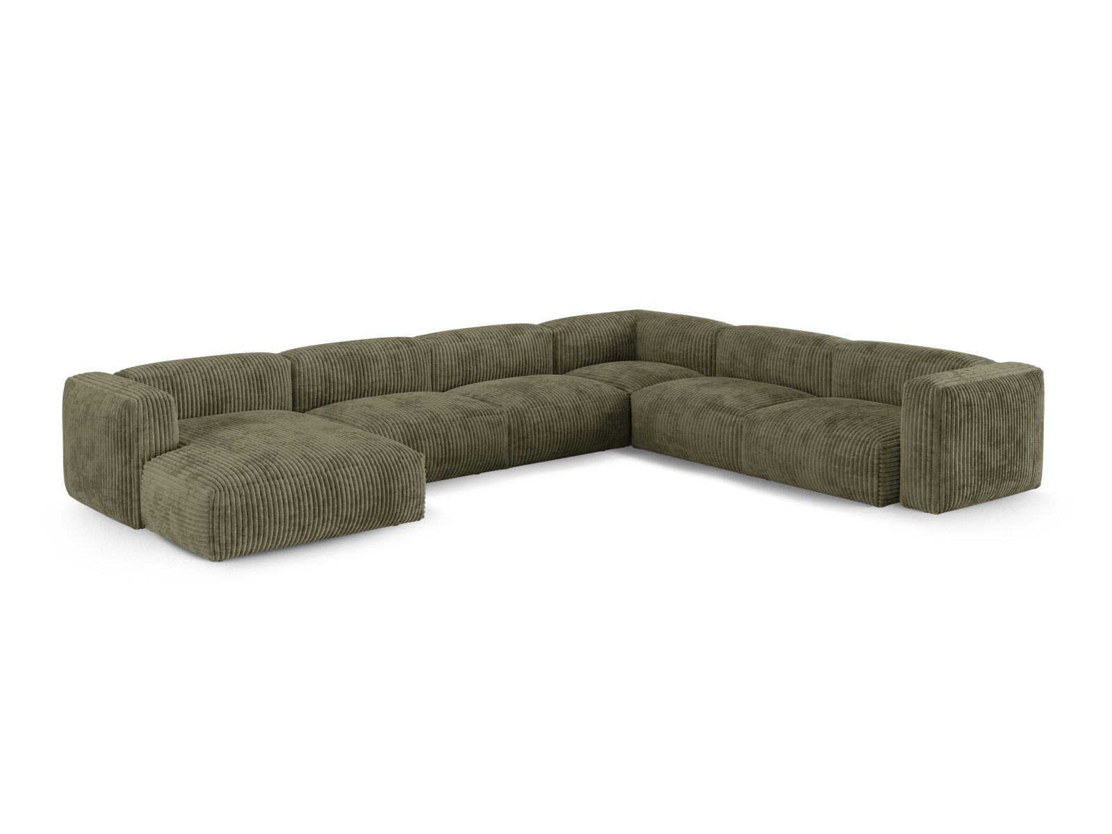 Modular Right Corner Sofa XL, "Martina", 6 Seats, 420x330x75