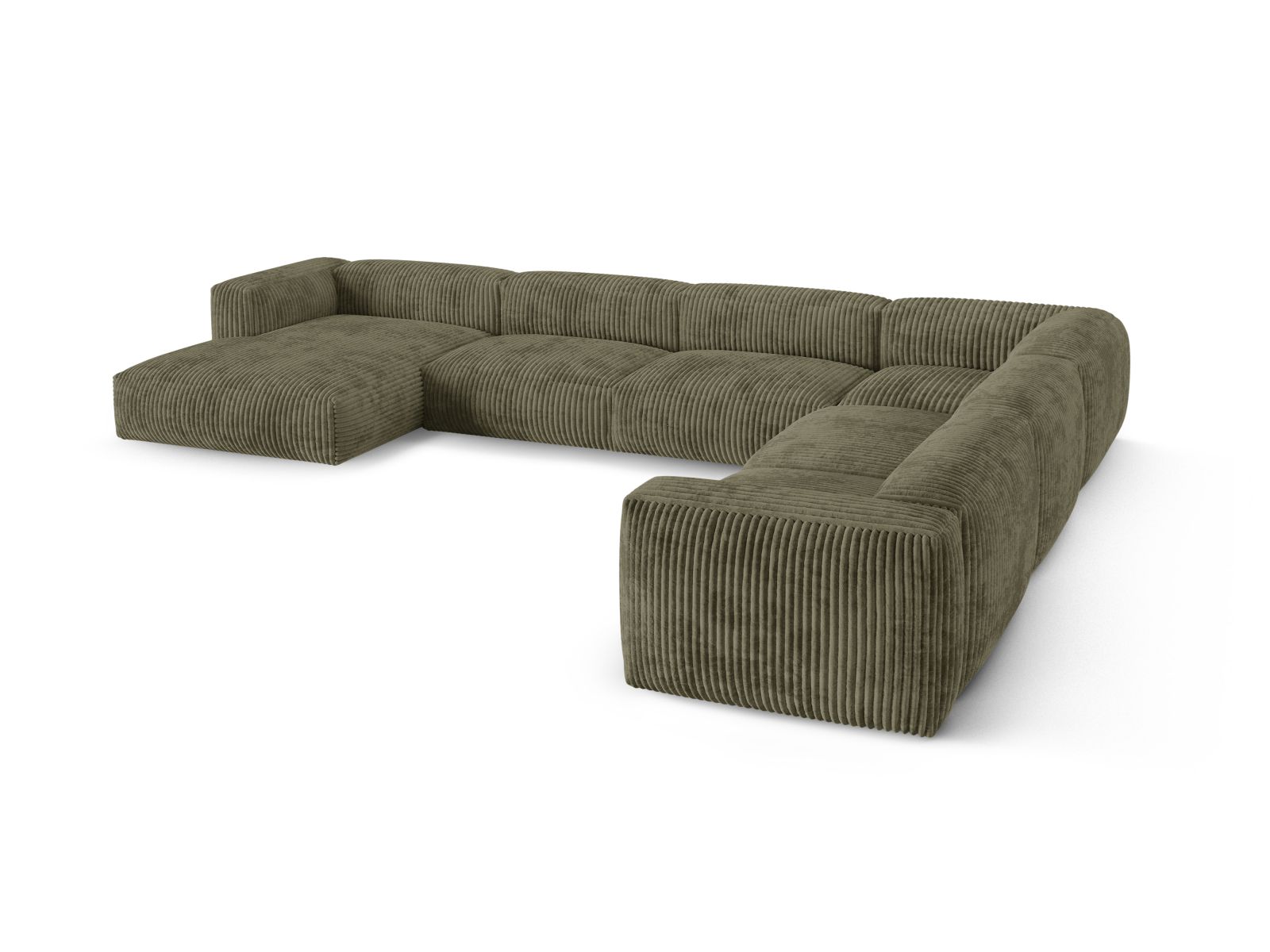 Modular Right Corner Sofa XL, "Martina", 6 Seats, 420x330x75