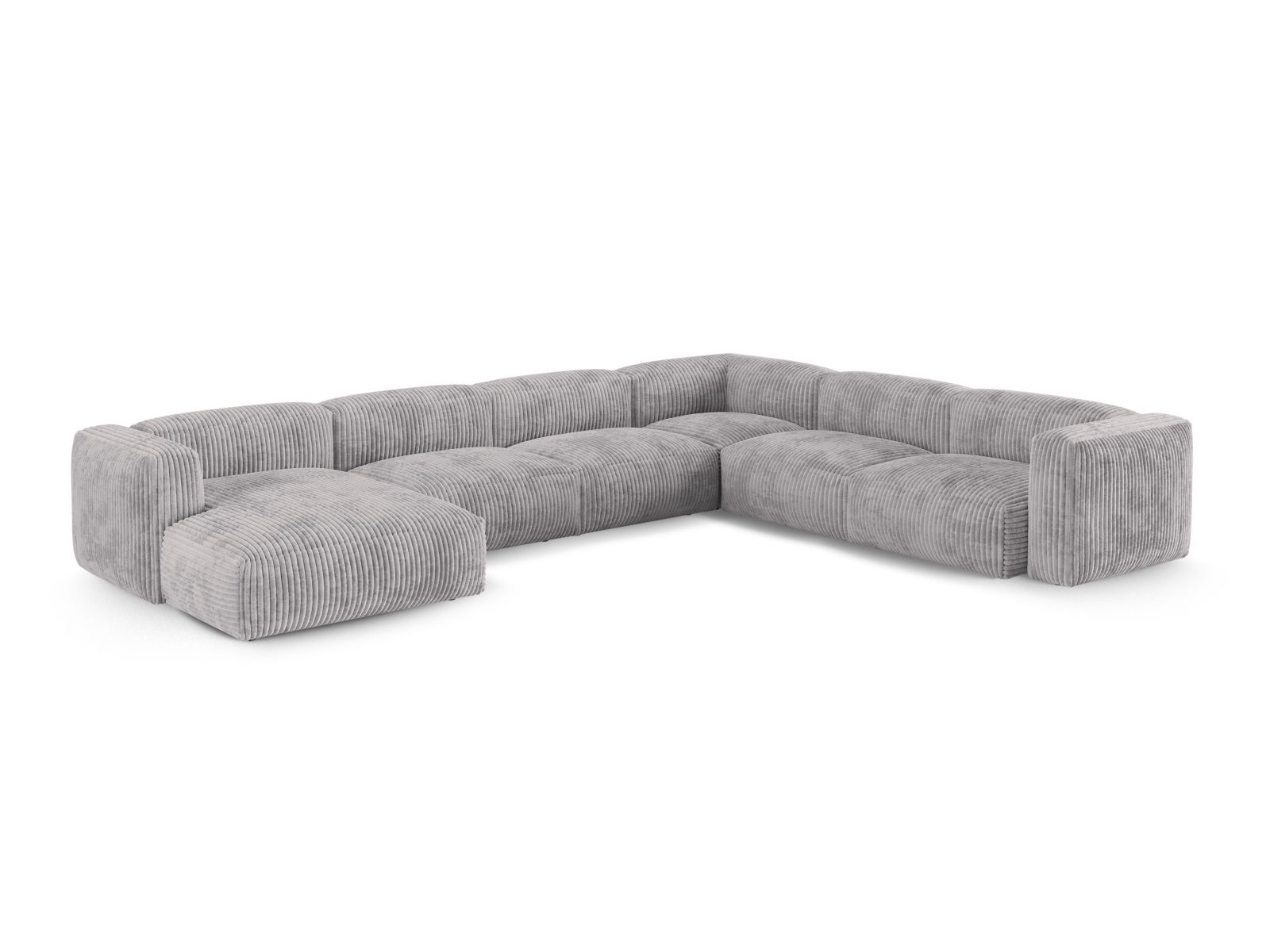 Modular Right Corner Sofa XL, "Martina", 6 Seats, 420x330x75