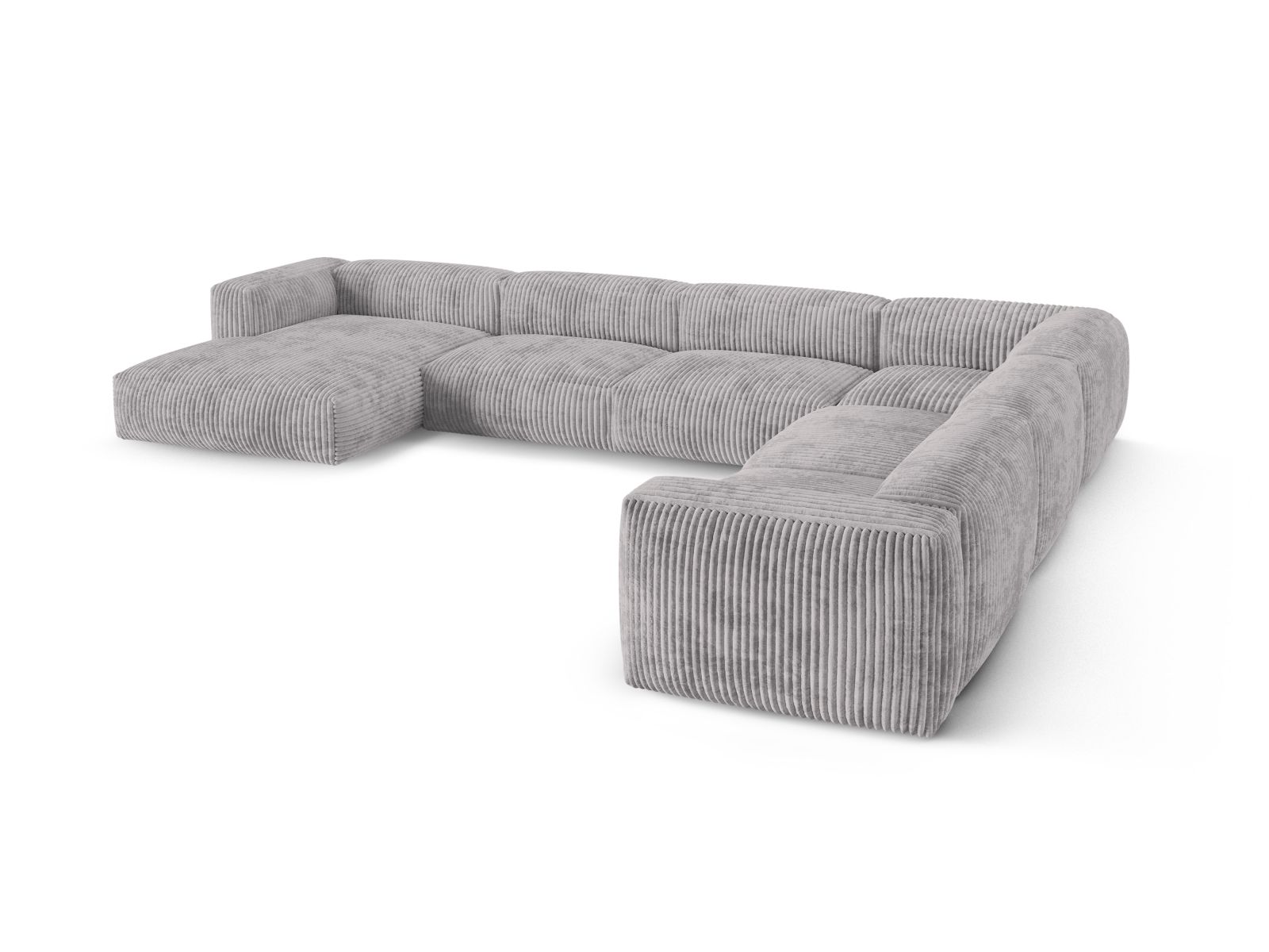 Modular Right Corner Sofa XL, "Martina", 6 Seats, 420x330x75
