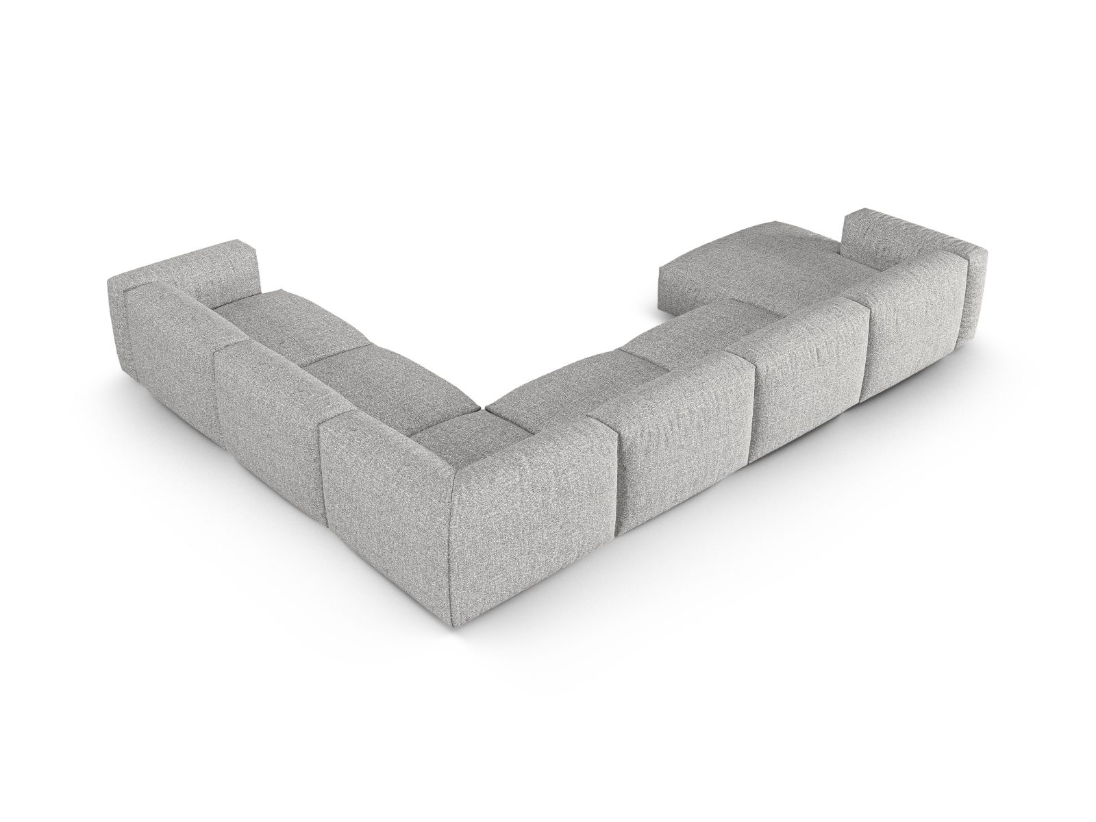 Boucle Modular Right Corner Sofa XL, "Martina", 6 Seats, 420x330x75