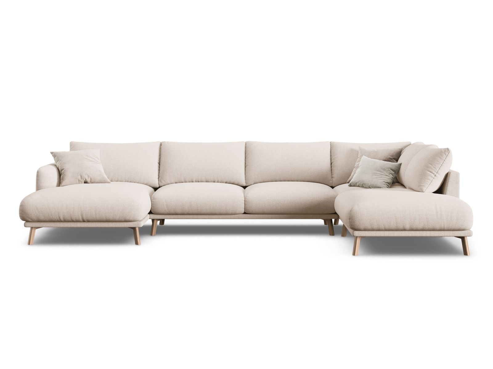 Panoramic Right Corner Sofa, "Naomi", 6 Seats, 365x235x75